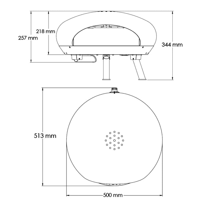 Clementi Crosti Portable Electric Pizza Oven + Peel & Heat Gun