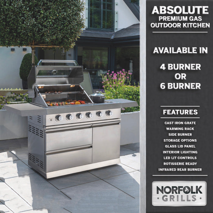 Norfolk Grills Absolute 4 Burner - OUTDOOR KITCHEN