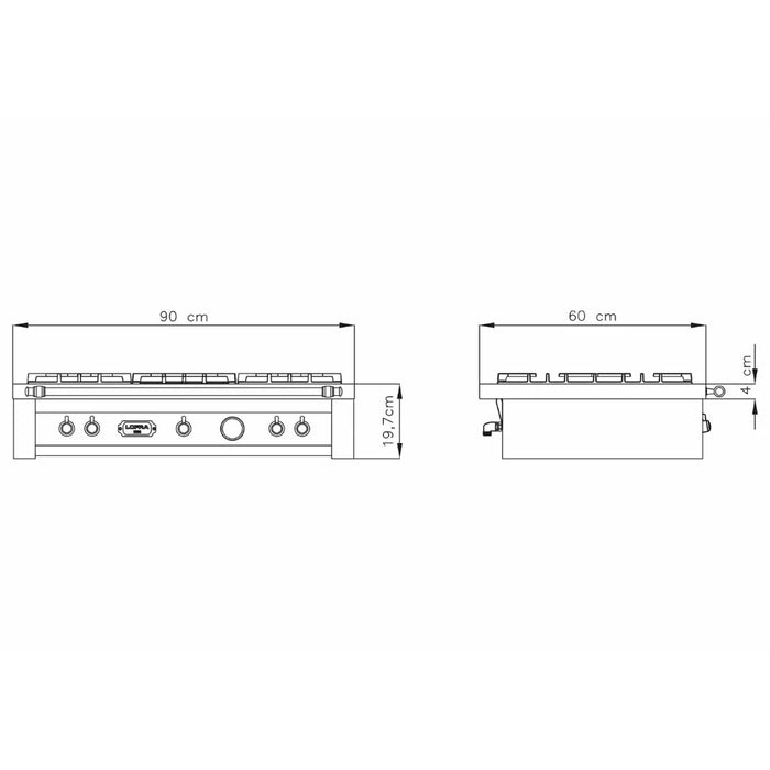 Lofra Dolcevita 90cm Gas Range top
